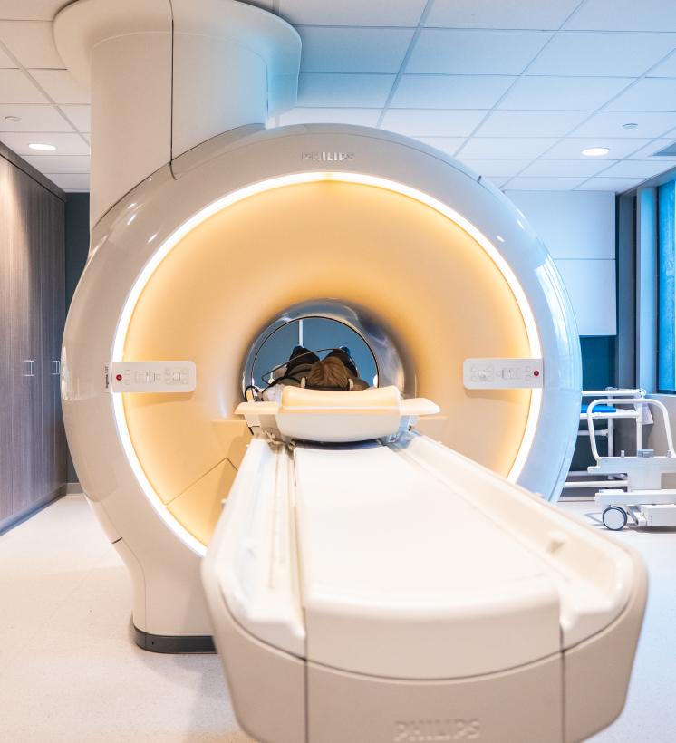 A CT scanner with a patient inside